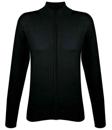 SOLs Lds Gordon Full Zip Cardigan - Black - L